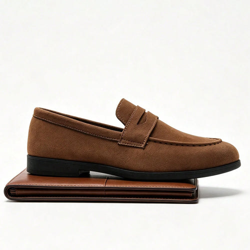 Loafer Masculino Downs Brown, vista lateral do perfil