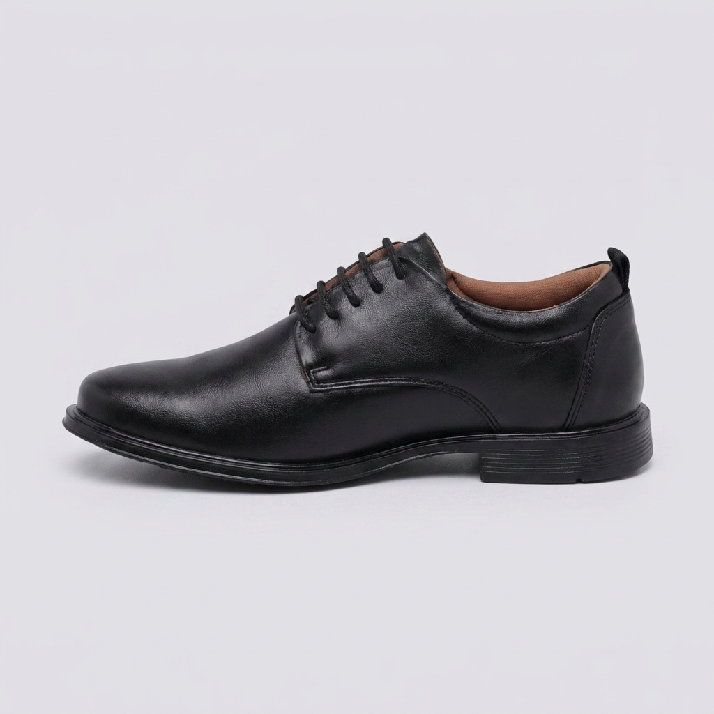 Sapato Derby Masculino Henley Black - vista lateral
