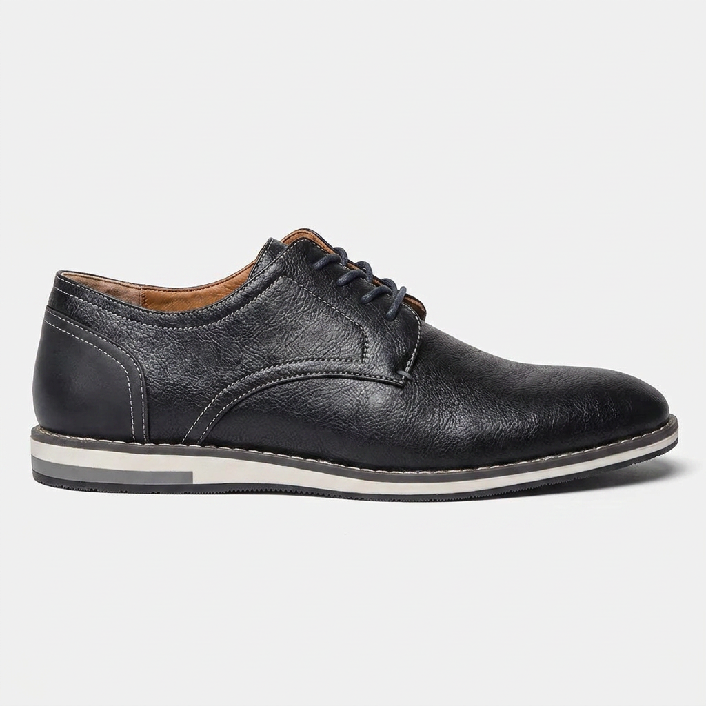 Sapato Derby Stallion Black preto, vista lateral