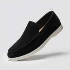 Mocassim Regent Black preto, frente com solado