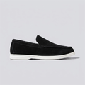 Mocassim Regent Black preto de camurça, vista lateral