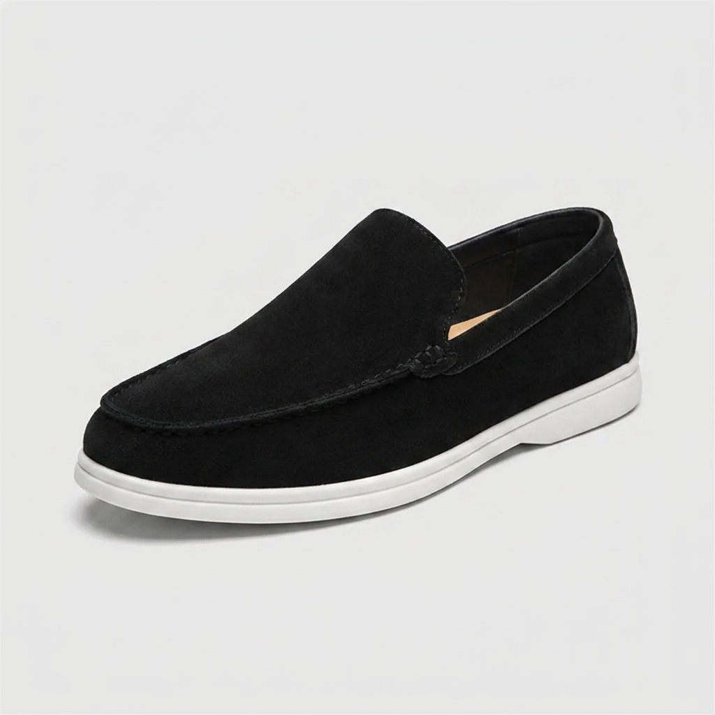Mocassim Regent Black preto, vista em três quartos