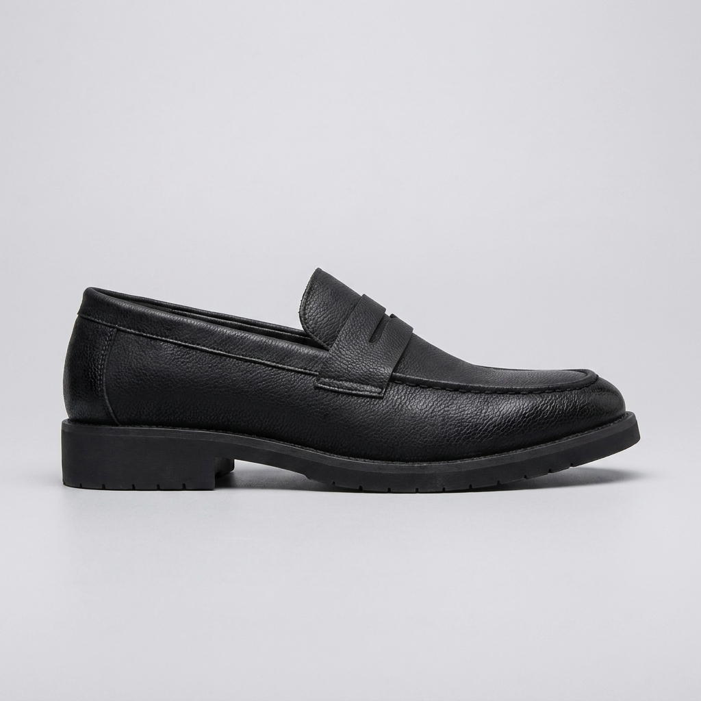 Loafer Masculino Eton Black preto, vista lateral