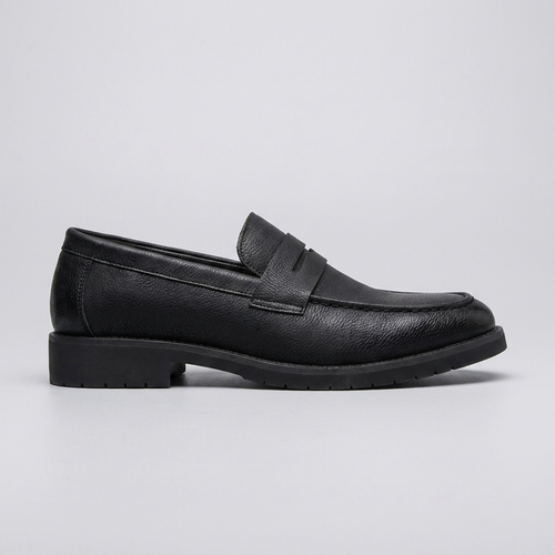 Loafer Masculino Eton Black preto, vista lateral
