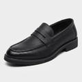 Loafer Masculino Eton Black preto, vista tres-quartos