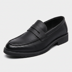 Loafer Masculino Eton Black preto, vista tres-quartos