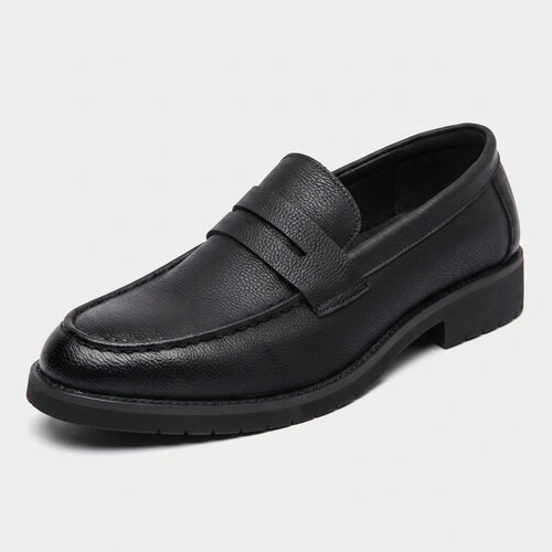 Loafer Masculino Eton Black preto, vista tres-quartos