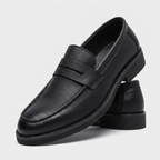 Loafer Masculino Eton Black preto, frente e solado