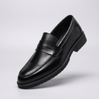 Loafer Masculino Eton Black Patent preto brilhante, frente e solado