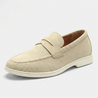 Loafer Masculino Mayfair Beige bege, vista tres-quartos