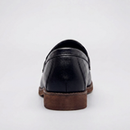 Loafer masculino Ascot Black, vista traseira do calcanhar
