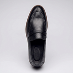 Loafer masculino Ascot Black, vista de topo mostrando a palmilha