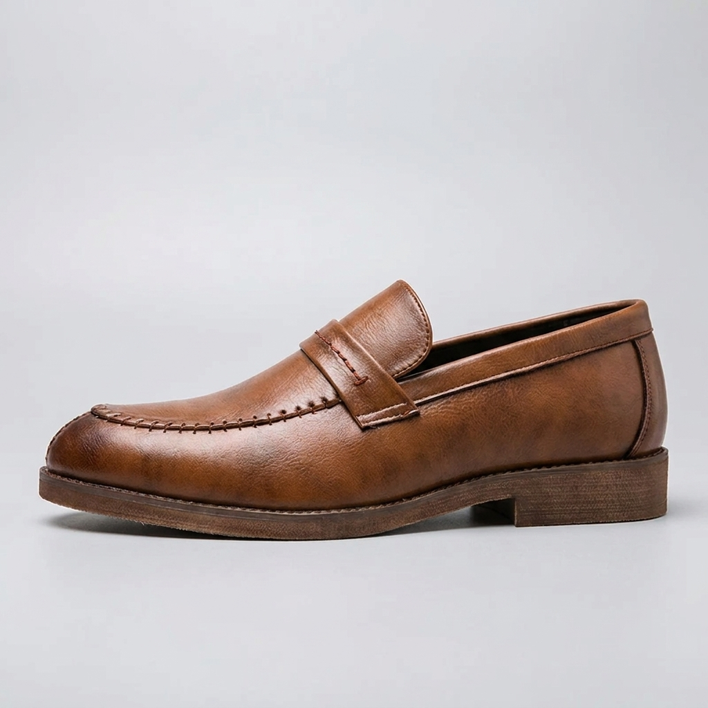 Loafer masculino Ascot Brown, vista lateral de perfil