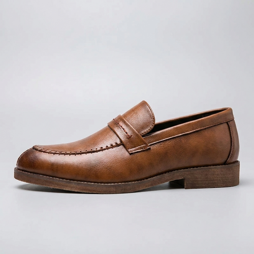 Loafer masculino Ascot Brown, vista lateral de perfil