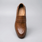 Loafer masculino Ascot Brown, vista de topo mostrando a palmilha