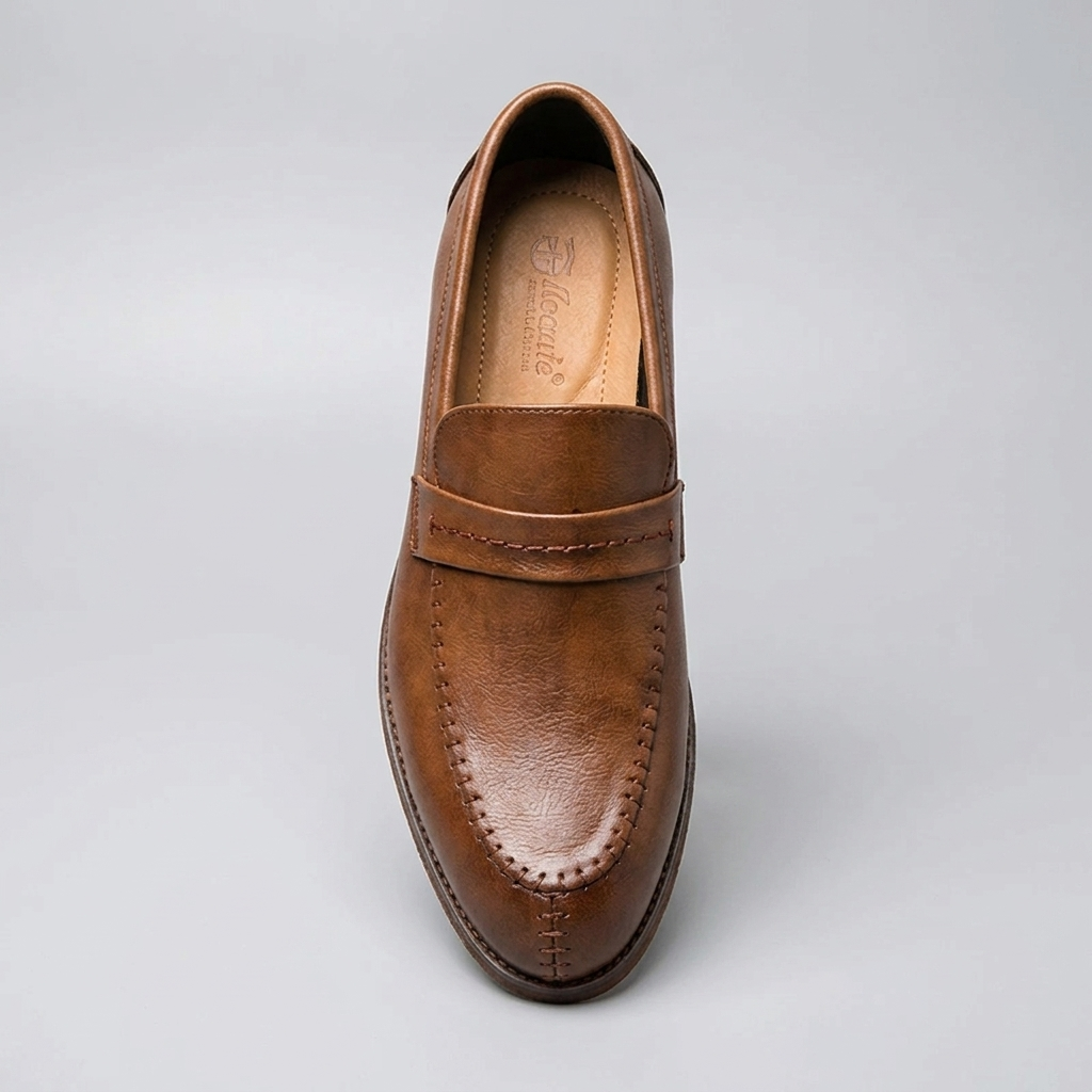 Loafer masculino Ascot Brown, vista de topo mostrando a palmilha