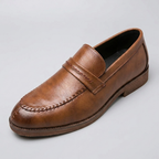 Loafer masculino Ascot Brown, vista de cima em três-quartos