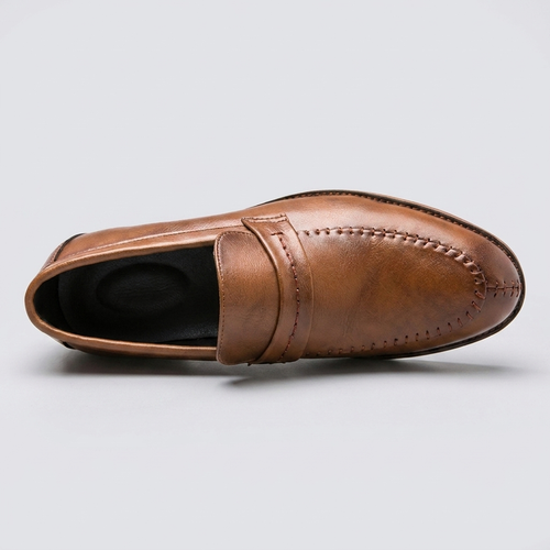 Loafer masculino Ascot Brown, vista em três-quartos