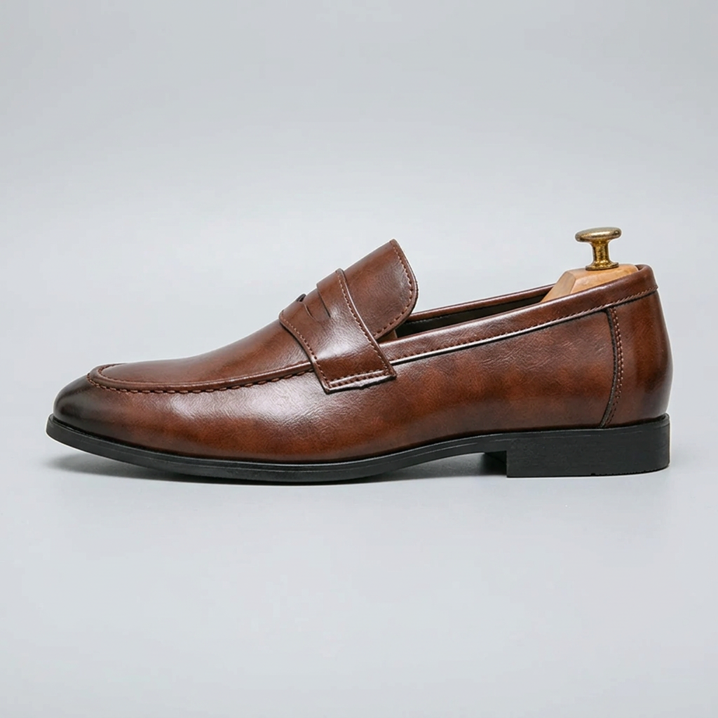 Loafer masculino Windsor Brown, vista lateral de perfil