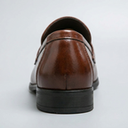 Loafer masculino Windsor Brown, vista traseira do calcanhar