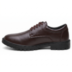 Sapato Derby Tratorado Duke Brown, vista lateral de perfil
