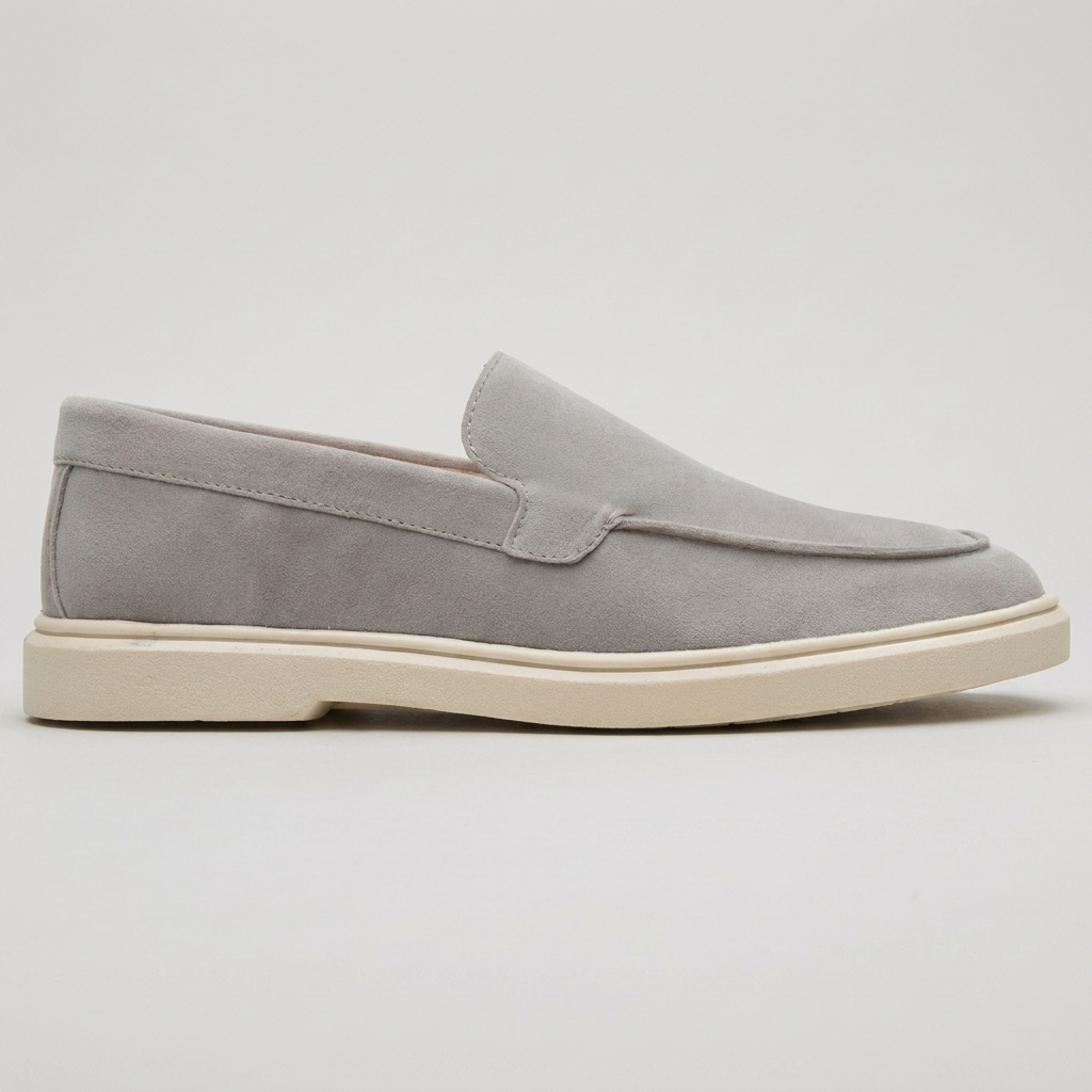 Mocassim Masculino Regent Light Grey em vista lateral
