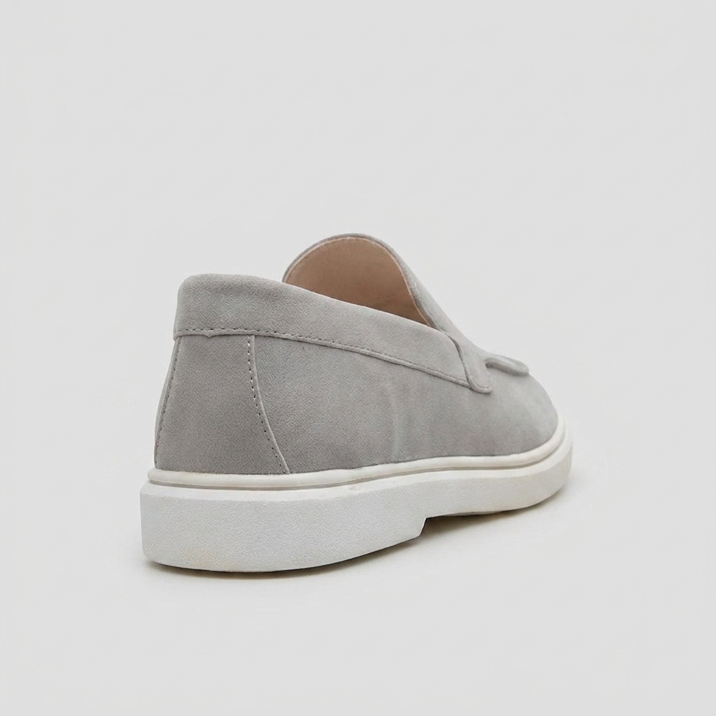 Mocassim Masculino Regent Light Grey visto de trás